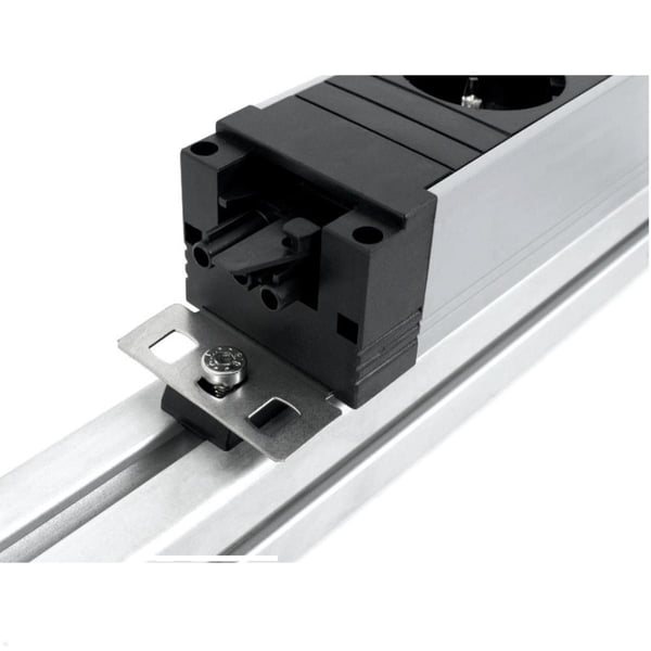 Miniatyrbillede 4 af 5: Bachmann 906.0218 stikdåse 2 AC stikkontakt(er) Indendørs Aluminium, Sort
