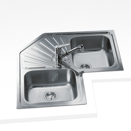 Teka Angular 2C Top-monteret vask Hjørne Metal