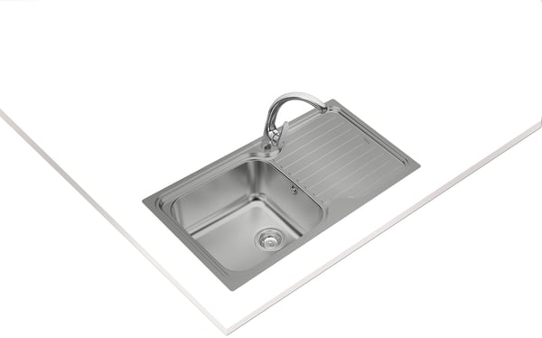 Miniatyrbild 2 av 2: Teka CLASSIC 1C 1E SF Toppmonterat handfat Rektangulär Metall