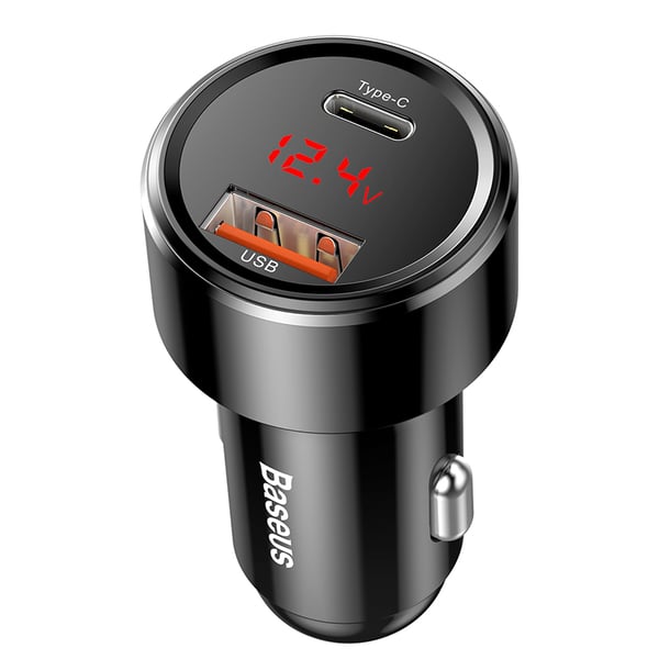 Miniatyrbillede 3 af 4: Baseus CCMLC20C-01 oplader til mobil enhed Universel Sort Cigartænder Hurtig opladning Automatisk