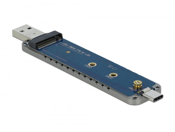 Miniatyrbild 4 av 4: DeLOCK 42616 Hölje för lagringsenheter SSD-inkapsling Silver M.2