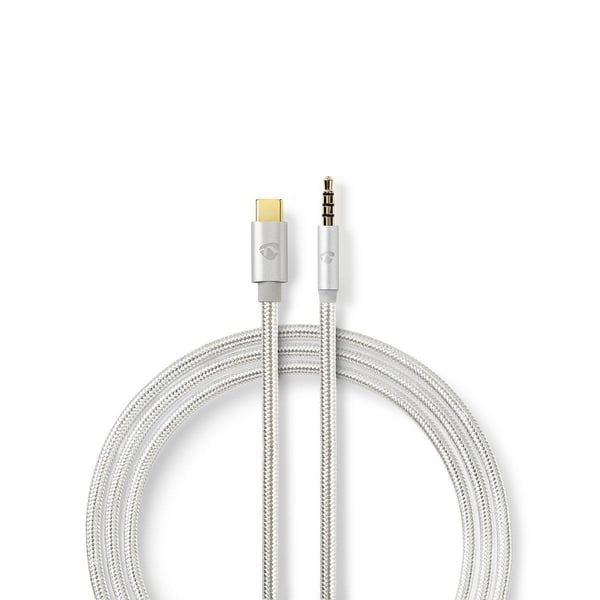 Nedis CCTB65940AL10 lydkabel 1 m USB C 3.5mm Aluminium