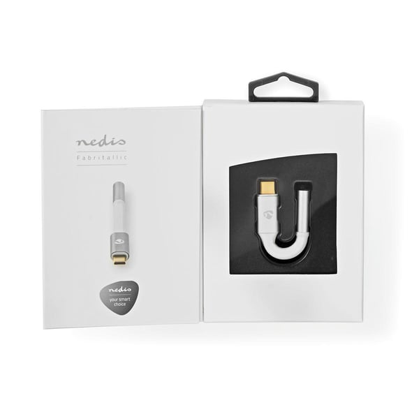 Nedis CCTB65950AL008 lydkabel 0,08 m 3.5mm USB Aluminium
