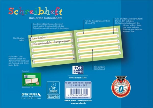 Miniatyrbillede 4 af 4: Oxford 100050105 blok og notesblok A5 Grøn