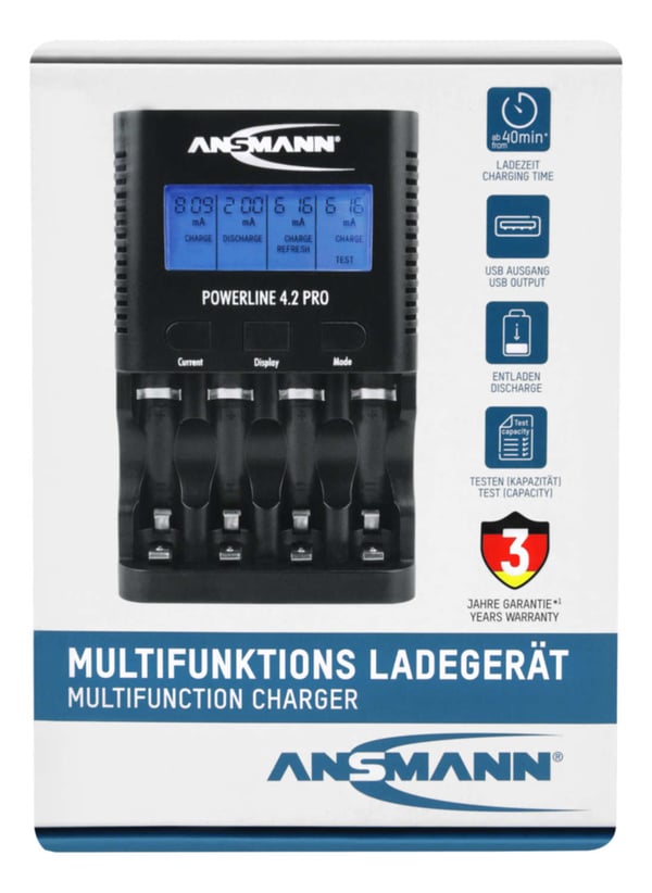 Ansmann Powerline 4.2 Pro batterioplader Husholdningsbatteri Vekselstrøm