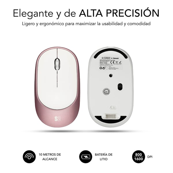 SUBBLIM SUB-MO-2SM0103 mus Ambidextrous Bluetooth Optisk 1600 dpi