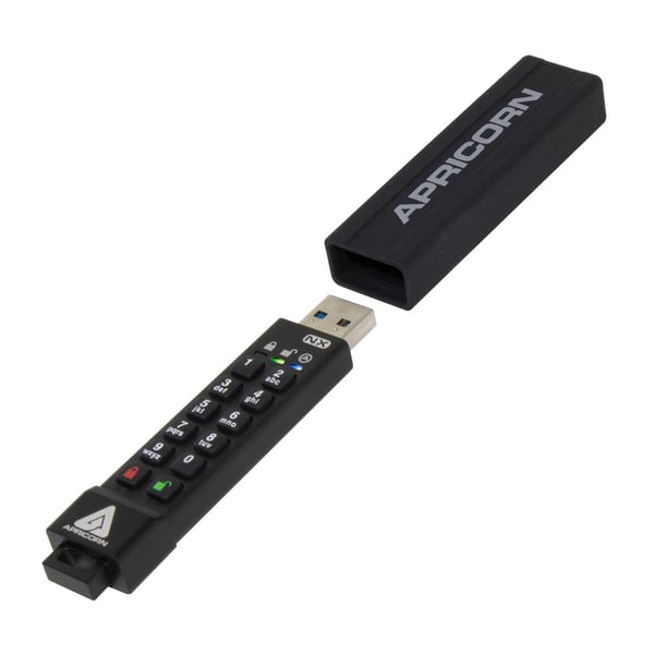 Apricorn ASK3 USB-nøgle 8 GB USB Type-A 3.2 Gen 1 (3.1 Gen 1) Sort
