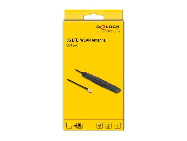 Miniatyrbillede 2 af 3: DeLOCK 90101 antenne Omniretningsbestemt antenne SMA 2,5 dBi