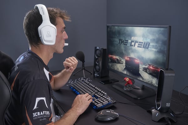 The G-Lab Korp Cobalt Headset Ledningsført Spil Hvid