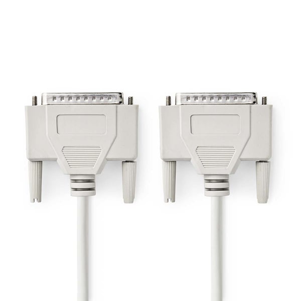 Pikkukuva 1 / 3: Nedis CCGP52100IV20 sarjakaapeli Norsunluu 2 m DB-25