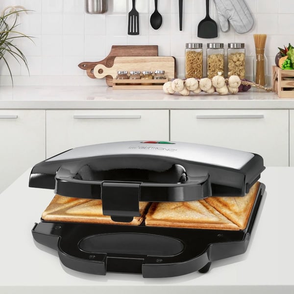 Clatronic ST 3778 sandwichtoaster 750 W Sort, Rustfrit stål