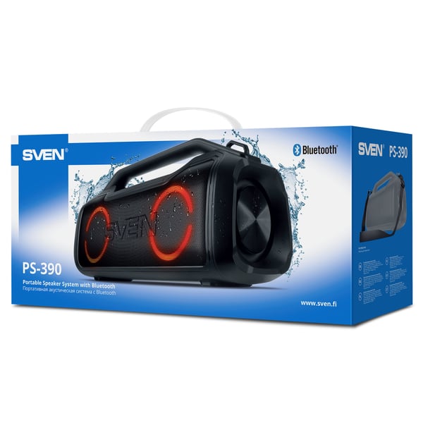Pikkukuva 10 / 16: SVEN PS-390 -kaiutin, 50 W, vedenkestävä, Bluetooth (musta)