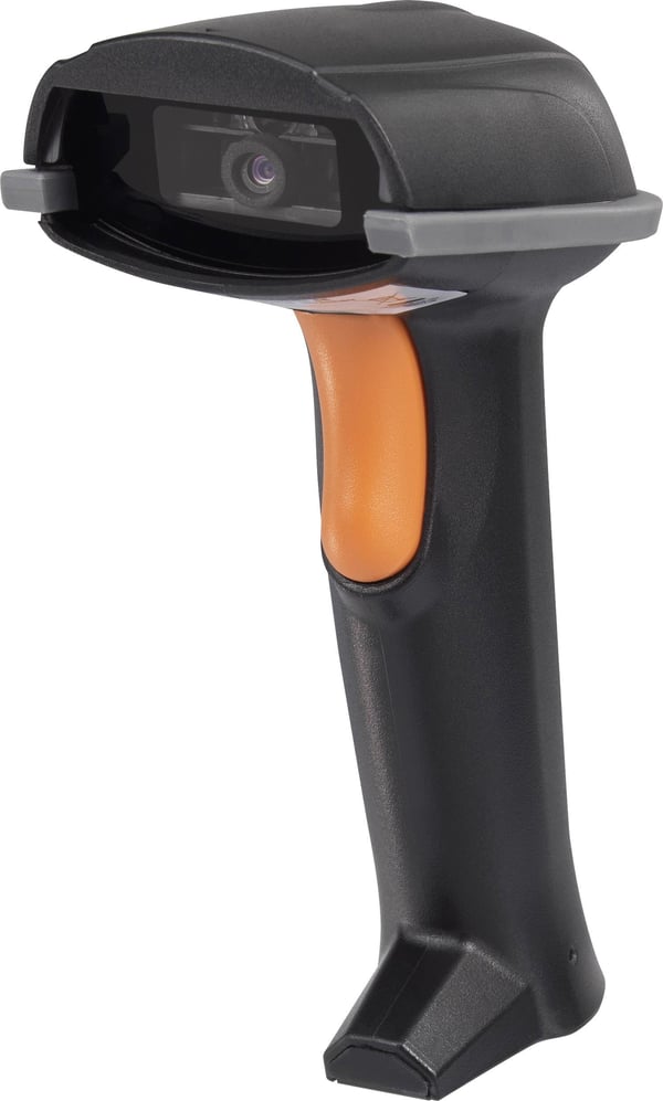Miniatyrbild 1 av 6: Renkforce LS6302J Handhållen steckkodsläsare 1D/2D LED Svart, Orange