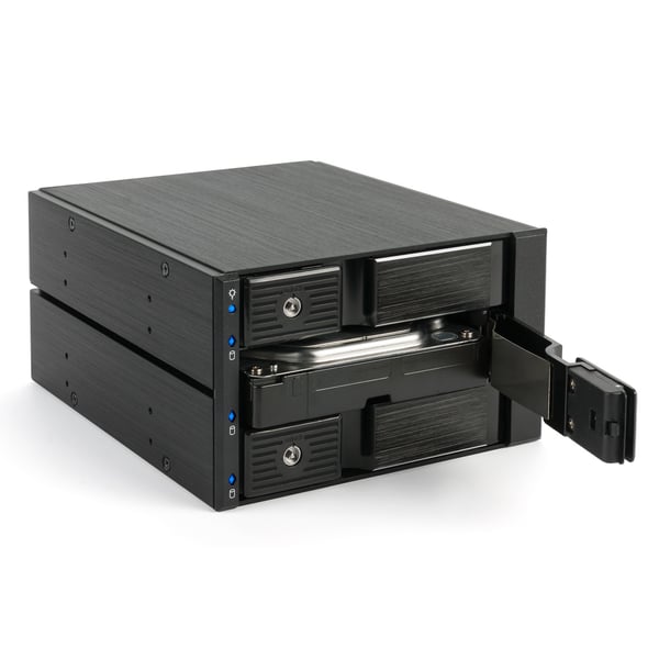 Fantec BP-SA2131 2x 5,25" Carrier-panel Svart