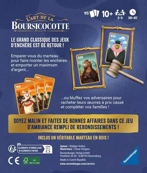 Miniatyrbillede 4 af 13: Ravensburger L'art de la Boursicocotte Jeux de société famille 30 min. Kortspil Samlerobjekt