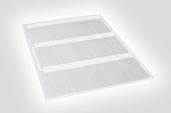 Miniatyrbillede 4 af 5: Hellermann Tyton 594-91104 print etiket Transparent, Hvid Selvklæbende printeretiket