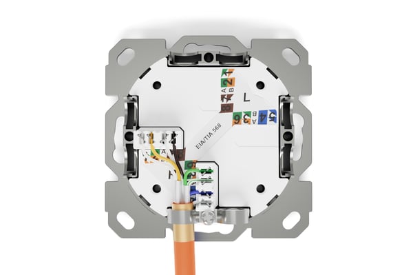 Miniatyrbillede 5 af 6: Digitus DN-9010/8-1 stikkontakt RJ-45 Hvid