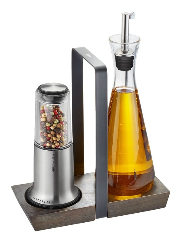 Miniatyrbild 2 av 5: GEFU X-PLOSION olja/vinägerkanna 0,25 l Glas, Silikon, Rostfritt stål Transparent