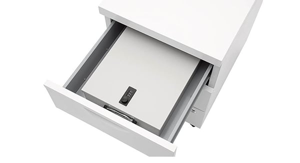 Miniatyrbillede 2 af 3: Wedo 102 2537 låsekasse Hvid Metal 1 stk