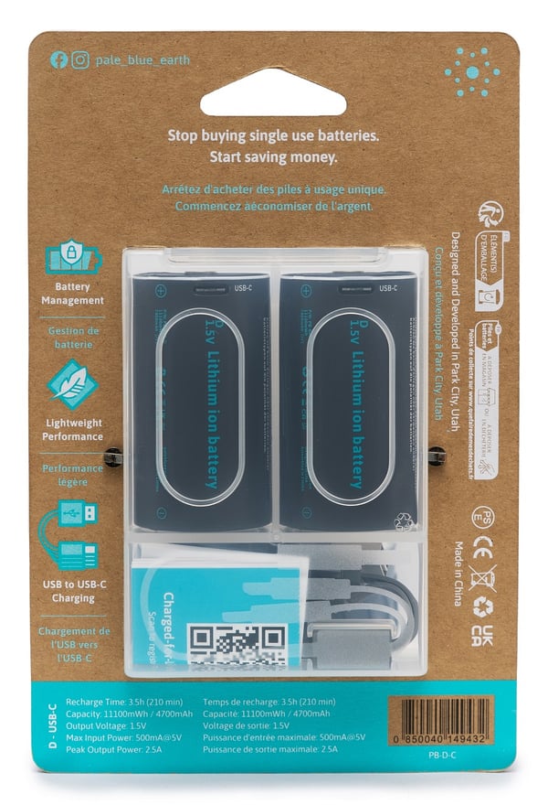 Miniatyrbillede 4 af 5: Pale Blue PB-D-C husholdningsbatteri Genopladeligt batteri Lithium-Ion (Li-Ion)