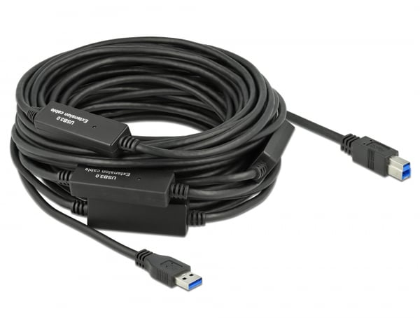 DeLOCK 85382 USB-kabel USB 3.2 Gen 1 (3.1 Gen 1) 20 m USB A USB B 5 Gbit/sek. Sort