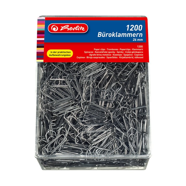 Herlitz 10411007 paperiliitin Metalli 1200 kpl
