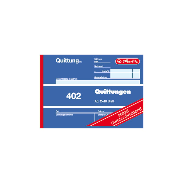 Herlitz 886622 - 80 lehteä - A6 - Valkoinen