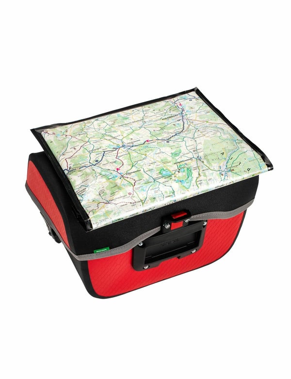VAUDE Aqua Box Framsida Cykelväska 6 l Polyester Svart, Röd