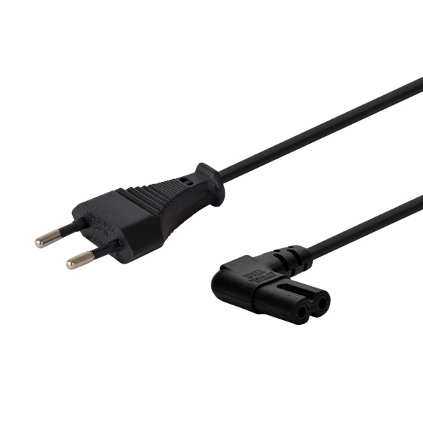 Savio CL-144 Power cable Black 3 m angled Musta 2-pin IEC Type E (3.4 mm, 3.1 mm)