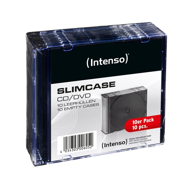 Miniatyrbild 1 av 2: Intenso Storage Solution 10 Slim Cases 10 diskar Transparent