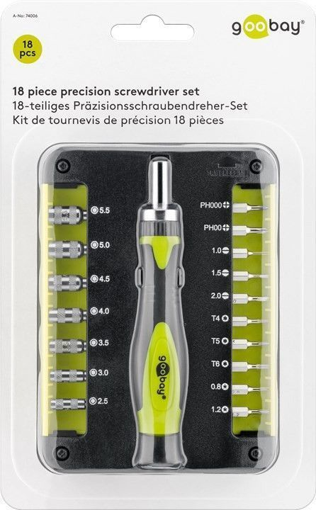Miniatyrbillede 2 af 5: Wentronic 74006 manuel skruetrækker Multi-bit skruetrækker Præcisionsskruetrækker