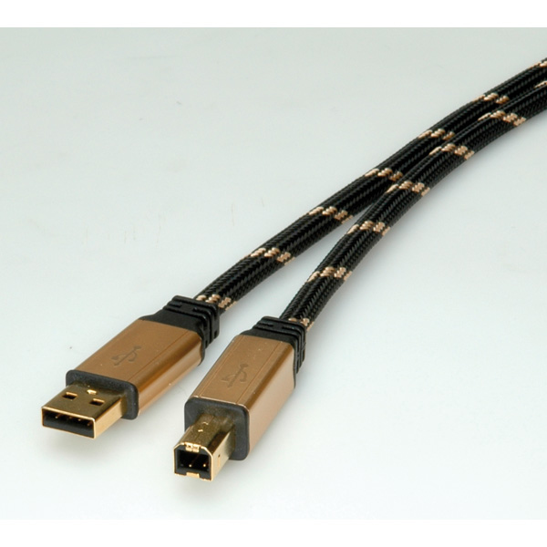 Miniatyrbillede 2 af 3: ROLINE Gold USB 2.0 kabel, Type A-B 4,5m (11.02.8805)