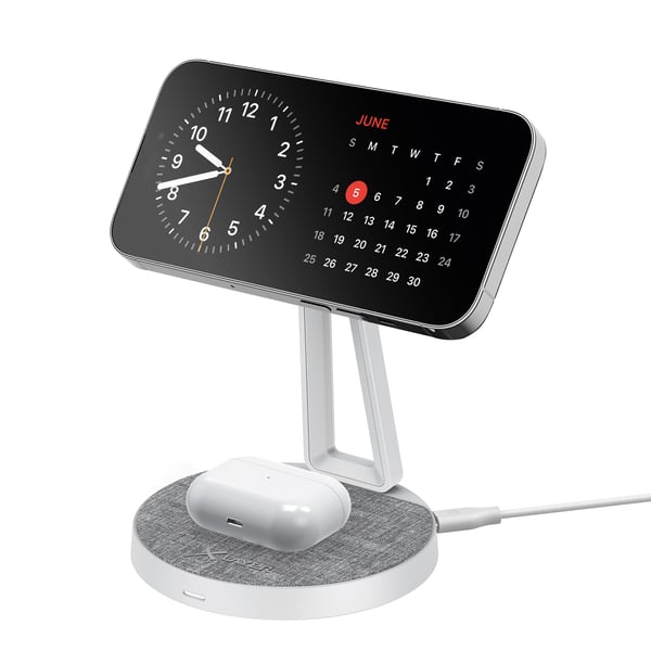 Miniatyrbillede 4 af 8: XLayer MagFix Pro 2 Headset, Smartphone Grå, Hvid USB Trådløs opladning Indendørs
