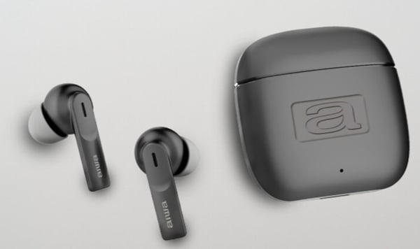 Aiwa EBTW-200 kuulokkeet ja kuulokemikrofoni True Wireless Stereo (TWS) In-ear Puhelut/Musiikki USB Type-C Bluetooth Musta