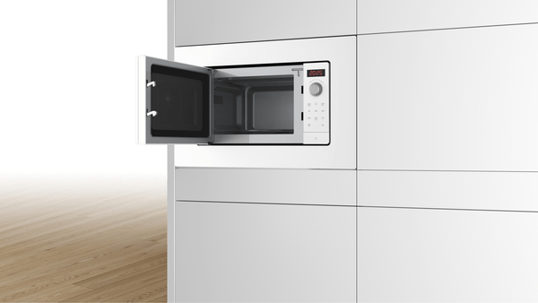 Miniatyrbillede 2 af 4: Bosch Mikrobølgeovn | BFL623MW3 | Indbygning | 20 L | 800 W | Varmluft | Hvid