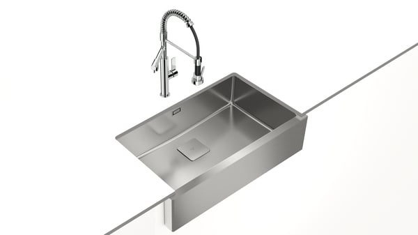 Miniatyrbillede 11 af 14: Teka American Pro 80 M-XP 1B Top-monteret vask Rektangulær Rustfrit stål
