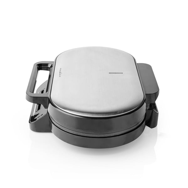 Miniatyrbillede 8 af 13: Nedis KAWP110FBK vaffeljern 2 vaffel/vafler 1200 W Sort, Sølv