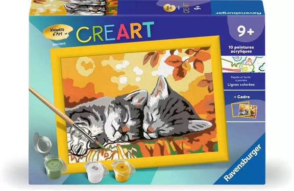 Pikkukuva 6 / 6: Ravensburger CreArt Kids - 13x18cm - Deux chatons couchés