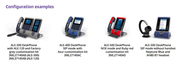 Miniatyrbillede 2 af 5: Alcatel-Lucent Enterprise ALE-300 IP-telefon Blå LCD