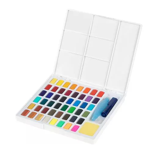 Miniatyrbillede 2 af 5: Faber-Castell 169748 vandbaseret maling Flere Palette 48 stk