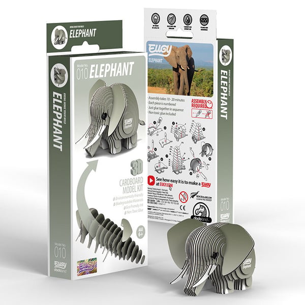 Eugy Elephant 3D puslespil Dyr