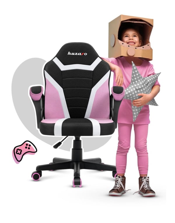 Miniatyrbild 6 av 13: Huzaro RANGER 1.0 PINK MESH Platt säte Nätryggstöd