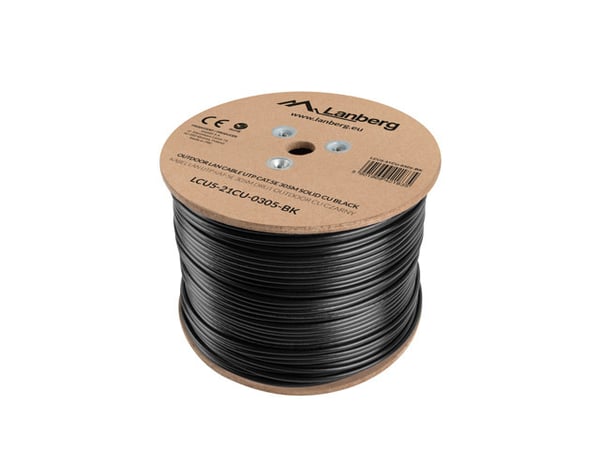 Lanberg LCU5-21CU-0305-BK netværkskabel Sort 305 m Cat5e U/UTP (UTP)