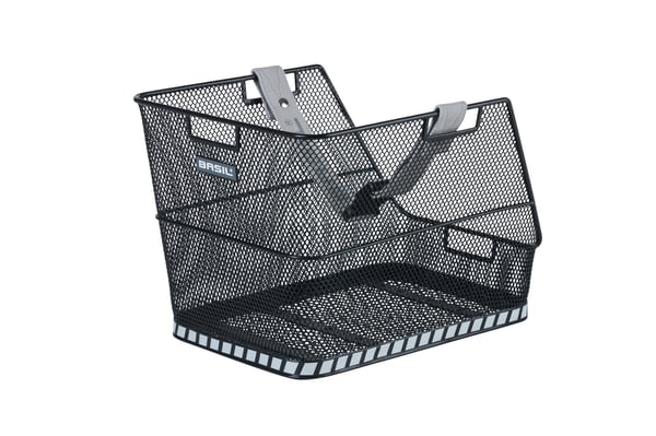 Basil Class Bagside Cykelkurv Rattan, Stål Sort