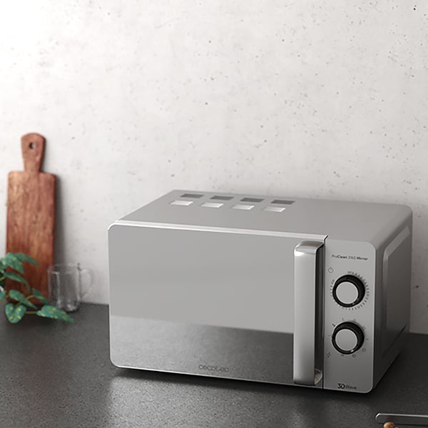 Miniatyrbillede 4 af 10: Cecotec ProClean 3160 Mirror Grå Grill mikroovn Bordplade 20 L 700 W