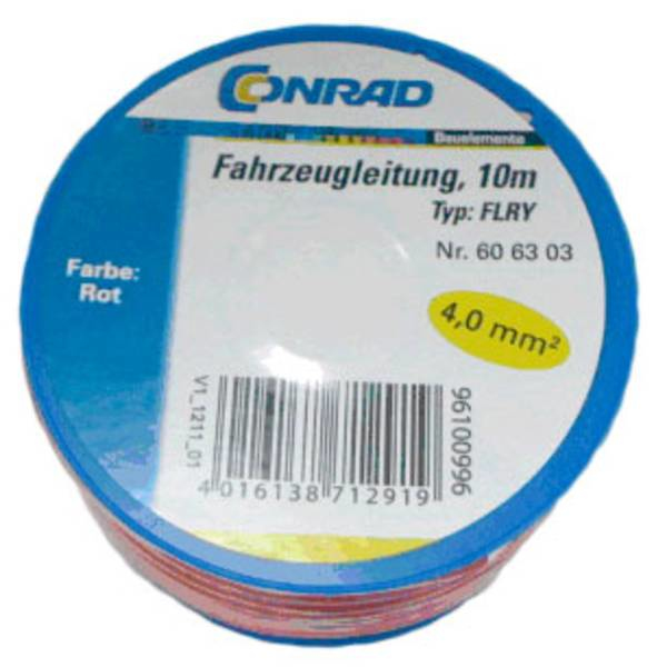 Miniatyrbillede 2 af 2: Conrad 606303 signalkabel 10 m Rød
