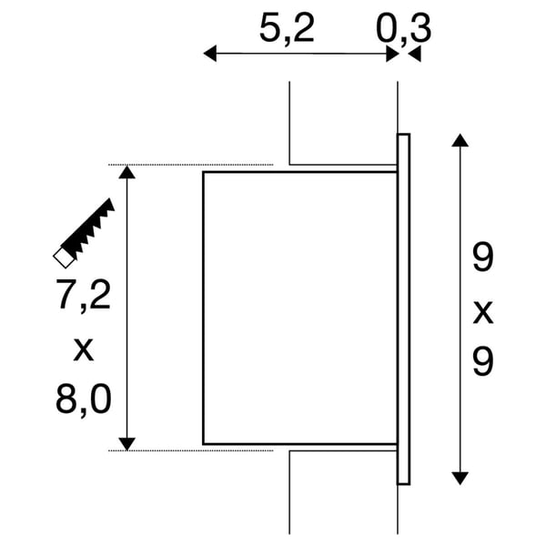 Miniatyrbillede 2 af 4: SLV 1000574 vægbelysning 3,1 W