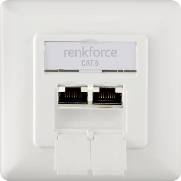Renkforce RF-4393024 stikkontakt 2 x RJ-45 Hvid