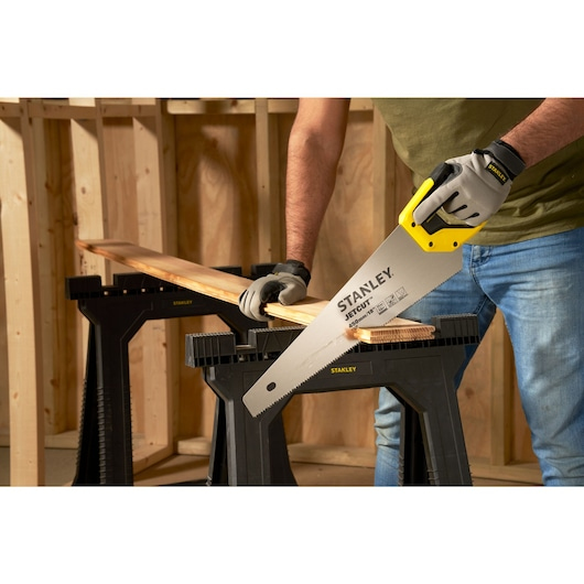 Stanley 2-15-595 handsågar 45 cm Svart, Rostfritt stål, Gul