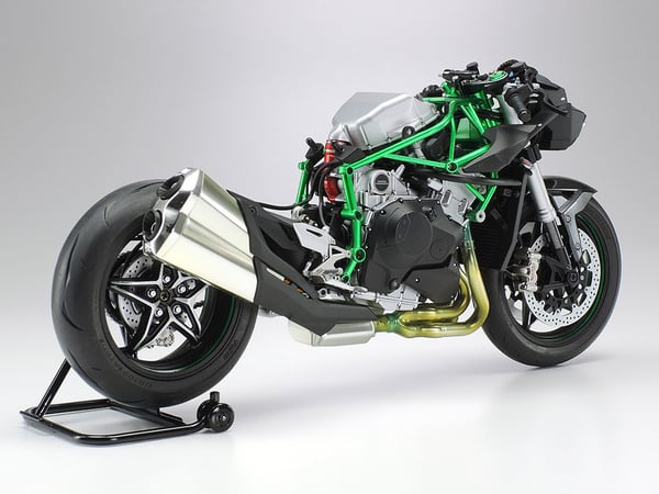 Miniatyrbild 4 av 13: Tamiya Kawasaki Ninja H2 Carbon Modellmotorcykel Monteringssats 1:12